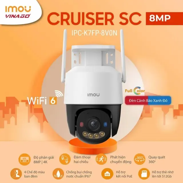 Imou Cruiser SC IPC-K7FP-8V0N 8MP 4K WiFi/PoE